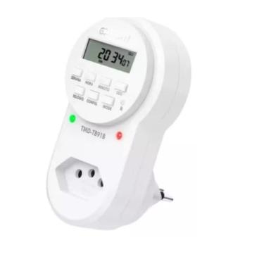 Imagem de Timer Temporizador Digital Programável Biv C/ Plugue Tomada - TMP-BM00