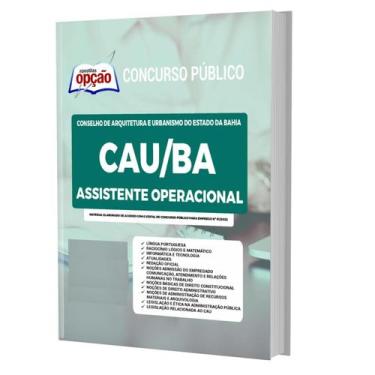 Imagem de Apostila CAU-BA 2023 - Assistente Operacional  Opção - Apostilas Opção