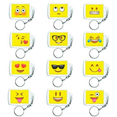 Imagem de Chaveiro 3x4 Lembrancinha Emoji - 100 Unidades - Russo Art 