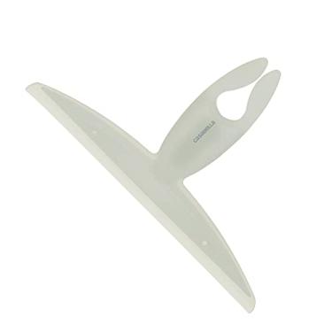 Imagem de Casabella Rodo de chuveiro de silicone de encaixe, branco - 25,4 cm de largura, lâmina de silicone resistente, alça ergonômica, recurso de encaixe, fácil de usar, rodo de porta de chuveiro, rodo de