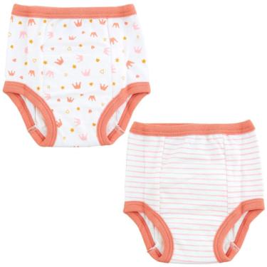 Imagem de Kit 2 Calcinhas Desfralde Infantil Tamanho P Algodão 2 a 3 Anos Estampa Princesa Buba