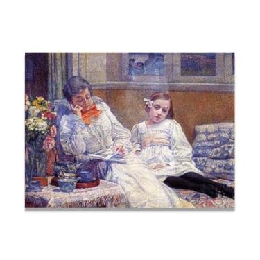 Imagem de Happy LifeThéo van Rysselberghe: Impressão em tela neoimpressionista belga chave 80 x 112 cm sem moldura