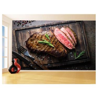 Imagem de Papel De Parede Alimentos Carne Churrasco Bife 3,5M Al278