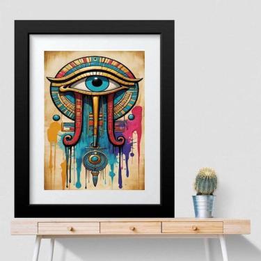 Imagem de Quadro Aquarela Olho De Horus - 60X48Cm