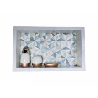 Imagem de Nicho Banheiro Porcelanato box 30x50x11 Borda De Alumínio. - Belo Nich
