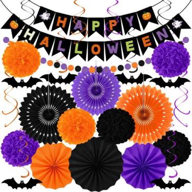 Imagem de Decorações de festa de Halloween Heartome, conjunto de 26 peças de ven
