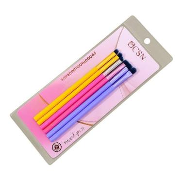 Imagem de Kit Completo com 6 Pincéis de Maquiagem Profissional Colors - CSN