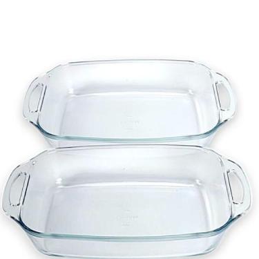 Imagem de Assadeira Travessa Marinex de vidro kit com 2 lasanheira - Nadir Figue