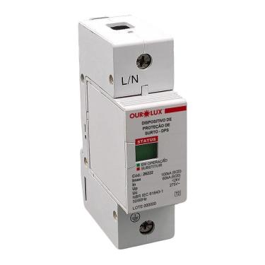 Imagem de Dps Dispositivo Protecao Contra Surto Ourolux 1P 100Ka