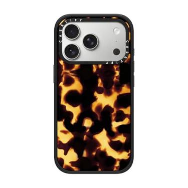 Imagem de CASETiFY Capa Impact para iPhone 17 Pro [fina/compatível com Magsafe/2,5 m. Proteção contra quedas de grau militar 4X] - Carapaça de tartaruga - Preto fosco