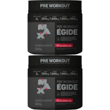 Imagem de Kit 2X Égide Pre Workout - 300g Frutas Vermelhas - Max Titanium-Masculino