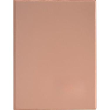 Imagem de Pasta Catalogo Cores Pasteis A4 Com 20 Envelopes Plásticos Transparentes Material Resistente Pvc Organiza Documentos Escritório(Coral Pastel)