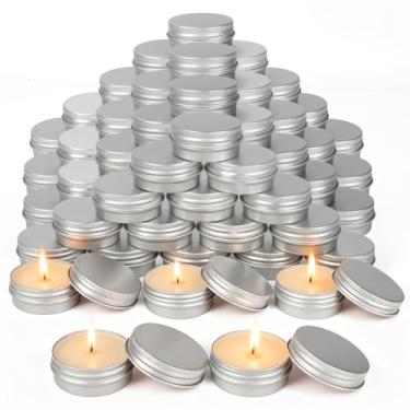 Imagem de Veiuwa Conjunto de 100 velas de soja perfumadas de baunilha de 28,3 g, lembrancinhas de casamento para convidados a granel 100, a quantidade de vários conjuntos atende às suas necessidades de