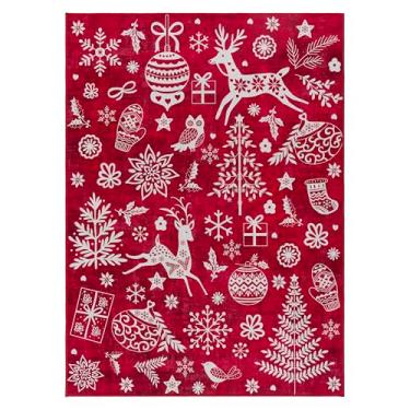 Imagem de Gertmenian Tapete de área com estampa de cristal para uso interno - 7,5 x 12,7 cm, pequeno, durável, fácil de limpar e não derramar, ideal para áreas de alto tráfego na sala de estar, quarto, entrada