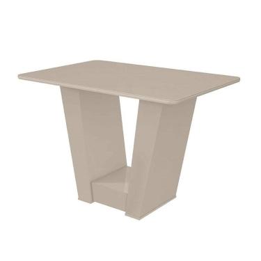 Imagem de Mesa de Jantar Apogeu 120 cm Off White Tampo com Vidro - Lopas