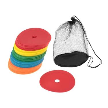 Imagem de Vaveren 50 peças cones planos marcadores de pontos antiderrapantes redondos placas de treinamento de futebol para treinadores treinamento esportivo