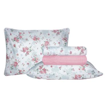 Imagem de Jogo de Cama Duplo Queen 4 Peças 140 Fios 240x250cm Amelie Realce Premium - Sultan