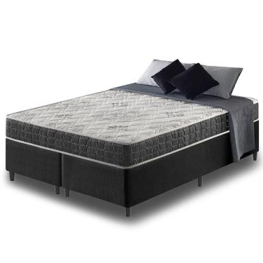 Imagem de Cama Box Queen Size Preto + Colchão San Francisco 158cm