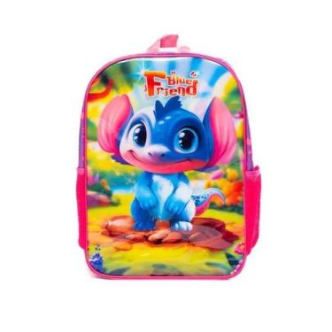Imagem de Mochila Infantil De Costas Blue Friend 13 Litros Com Bolsos - First