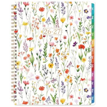 Imagem de Agenda 2026-2027 – Agenda semanal e mensal 2026-2027, de julho de 2026 a junho de 2027, calendário acadêmico com abas, encadernação de fio duplo, bolso interno, papel grosso premium