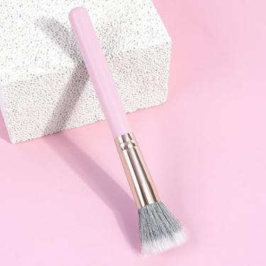 Imagem de Pincel de maquiagem único, cerdas densas ultramacias, aplicação uniforme para todas as maquiagens à base de pó (ouro rosa)