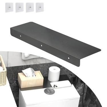 Imagem de Placa de extensão de lacuna de metal para geladeira de cozinha, divisória lateral de geladeira, capas de lacuna entre bancada e paredes, sem broca (preto, 39,9 x 15 cm)