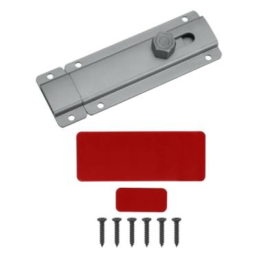 Imagem de PATIKIL Trava de ferrolho de porta deslizante de 9,9 cm, fecho de cadeado de segurança de liga de alumínio, travas de trava de ferrolho com parafusos para janela de porta de banheiro de garagem de