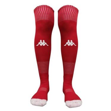 Imagem de Meião de Futebol Adulto Kappa Gold Esportivo Treino Tam 38-43, Vermelh