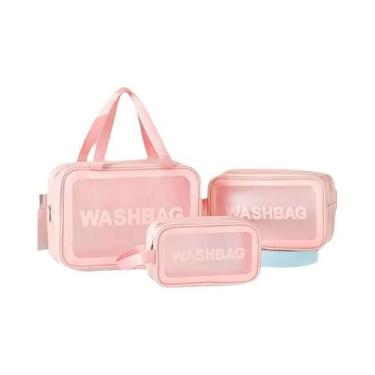 Imagem de Bolsa De Maquiagem E Produtos De Higiene Pessoal Em PU Transparente De