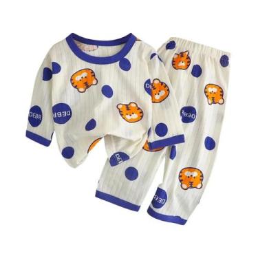 Imagem de Conjunto De Pijamas De Primavera E Inverno Para Crianças, Manga Longa,