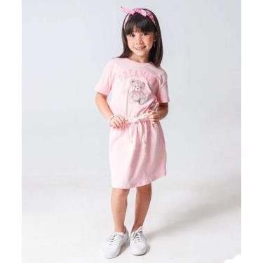Imagem de Vestido Infantil Urso Marisa Tam 4 a 10 Rosa-11418, 10, Rosa