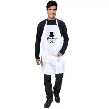 Imagem de Avental Top Tel Branco P/ Barbearia 4823 Santa Clara