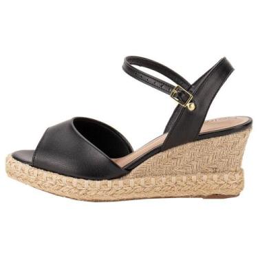 Imagem de Sandália feminina anabela beira rio 8486118, Preto, 38