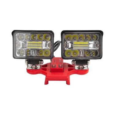 Imagem de Lanterna De Trabalho LED Portátil 18V Para Bateria Milwaukee, USB Tipo