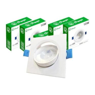 Imagem de Kit10 Luminárias Teto Spot Led10W Direcionável 3000K Redondo - granfei