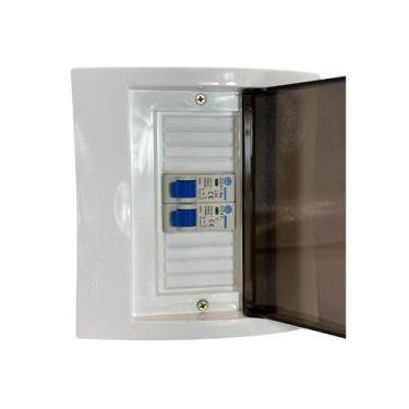 Imagem de Caixa Para 6 Disjuntores Din Com Tampa Fumê - Sobrepor - Hs Automação