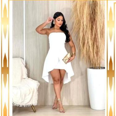 Imagem de Vestido Midi Cauda de Sereia Lia Amarração Nas Costas Bojo Tendência s