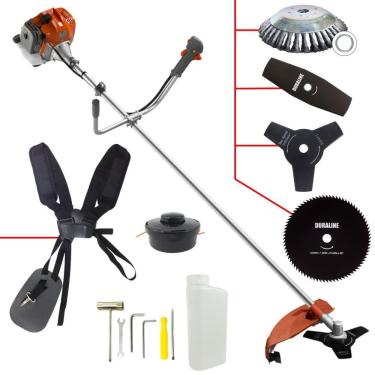 Imagem de Roçadeira Profissional Á Gasolina Tekna RL520ACN TK 52cc + Kit de Lâminas de Corte Com...
