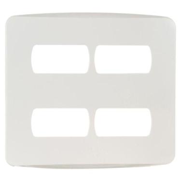Imagem de Placa 4x4 4 Postos Separados Branca Miluz - S3b77440 - Schneider Placa