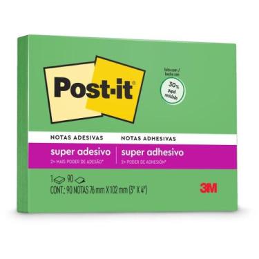 Imagem de Bloco de Recado POST-IT 657 Verde RECL. 76X102MM 90FLS - 3M