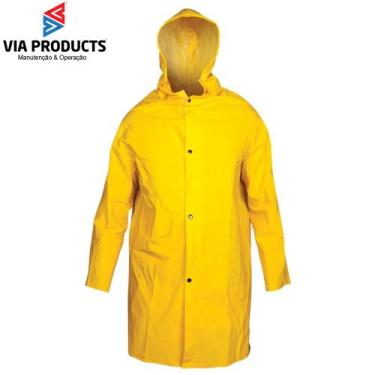 Imagem de Capa de Chuva PVC Amarela com Forro - EGJ, G