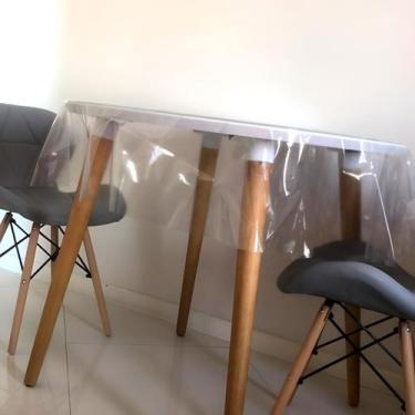 Imagem de Toalha De Mesa Redonda Plástico Transparente 1,40 Diâmetro Protege Con