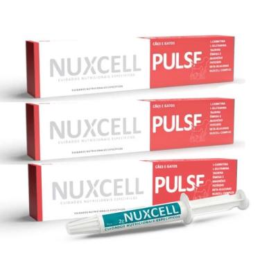 Imagem de Kit 3 Nuxcell Pulse Suplemento Nutricional Cães Gatos Biosyn