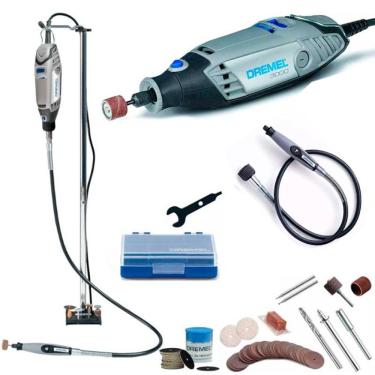 Imagem de Retífica DREMEL 3000 com Eixo Flexível, 82 Acessórios e Suporte 2222 DREMEL