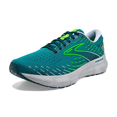 Imagem de Brooks Tênis de corrida masculino Glycerin 20 Neutral, Caiaque/garça/lagartixa verde, 38