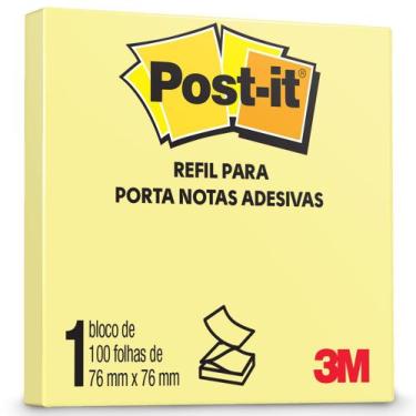 Imagem de Bloco De Notas Super Adesivas Post-It Refil 76X76mm Amarelo Tradiciona