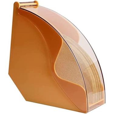 Imagem de Suporte de filtro de café caixa de armazenamento de filtro de café com tampa suporte de papel de filtro para cafeteria/casa (cor: amarelo)