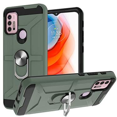 Imagem de YUNCHAO Caixa de telefone Para Motorola Moto G10 / G30 Goda de guerra TPU + PC Case de proteção magnética à prova de choque com suporte para anel capa para celular