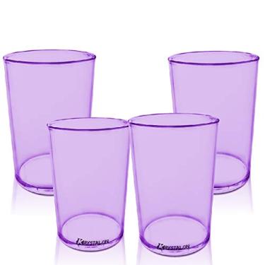 Imagem de 4 Copos Short Drink Acrílico Roxo
