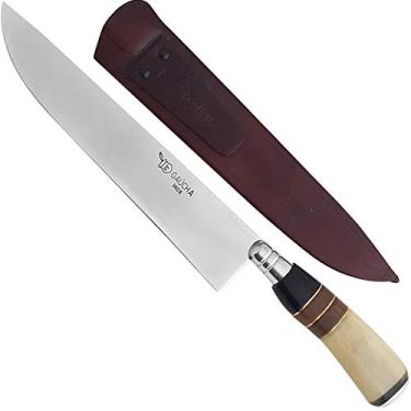 Imagem de Facas Gaúcha, 1010OMC, Faca Gaúcha N° 10 Cabo Curvo Chifre Madeira Osso, Cor Aço Polido